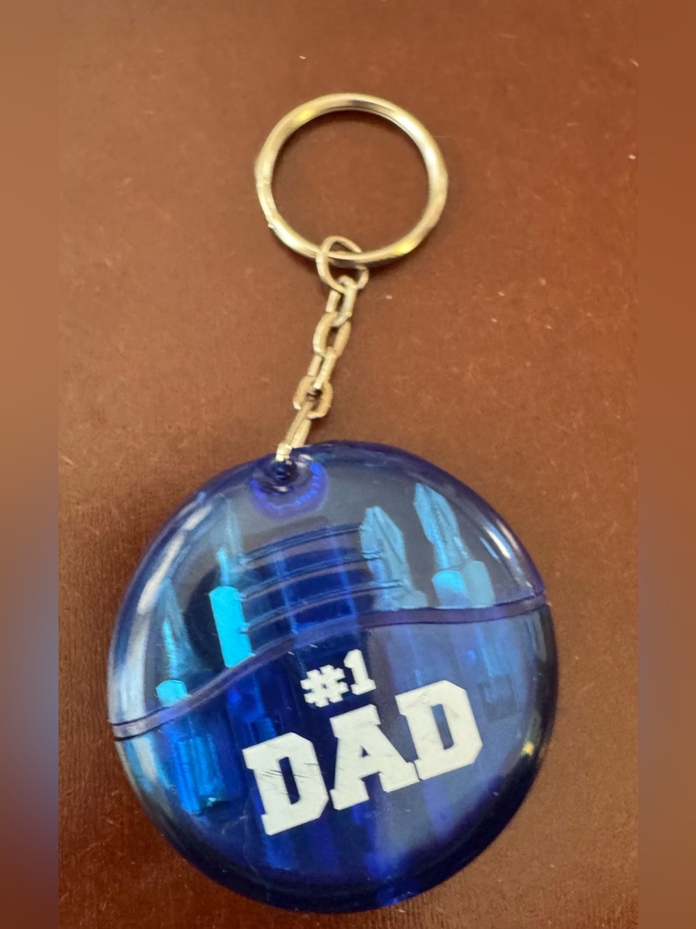 #1 Dad Blue Acrylic Screwdriver Keychain